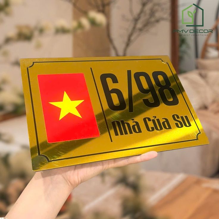 Các mẫu bảng hiệu số nhà đẹp – Hợp phong thủy và dễ nhận diện