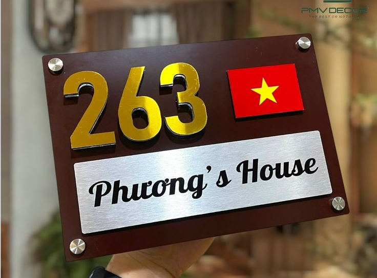 [SN-Alu-Mẫu 16] In bảng số nhà bền, đẹp