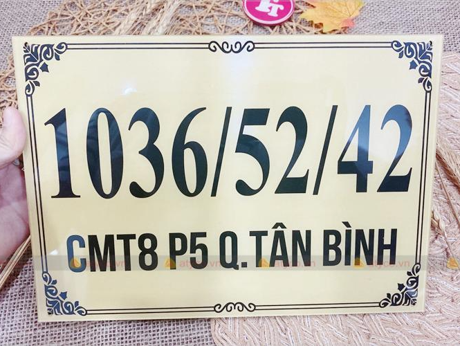 [SN-Inox-Mẫu 22] In bảng số nhà bền, đẹp