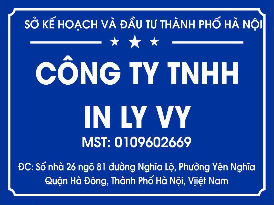 [BH-Mica-Mẫu 4] In bảng hiệu công ty, bảng hộ kinh doanh bền, đẹp